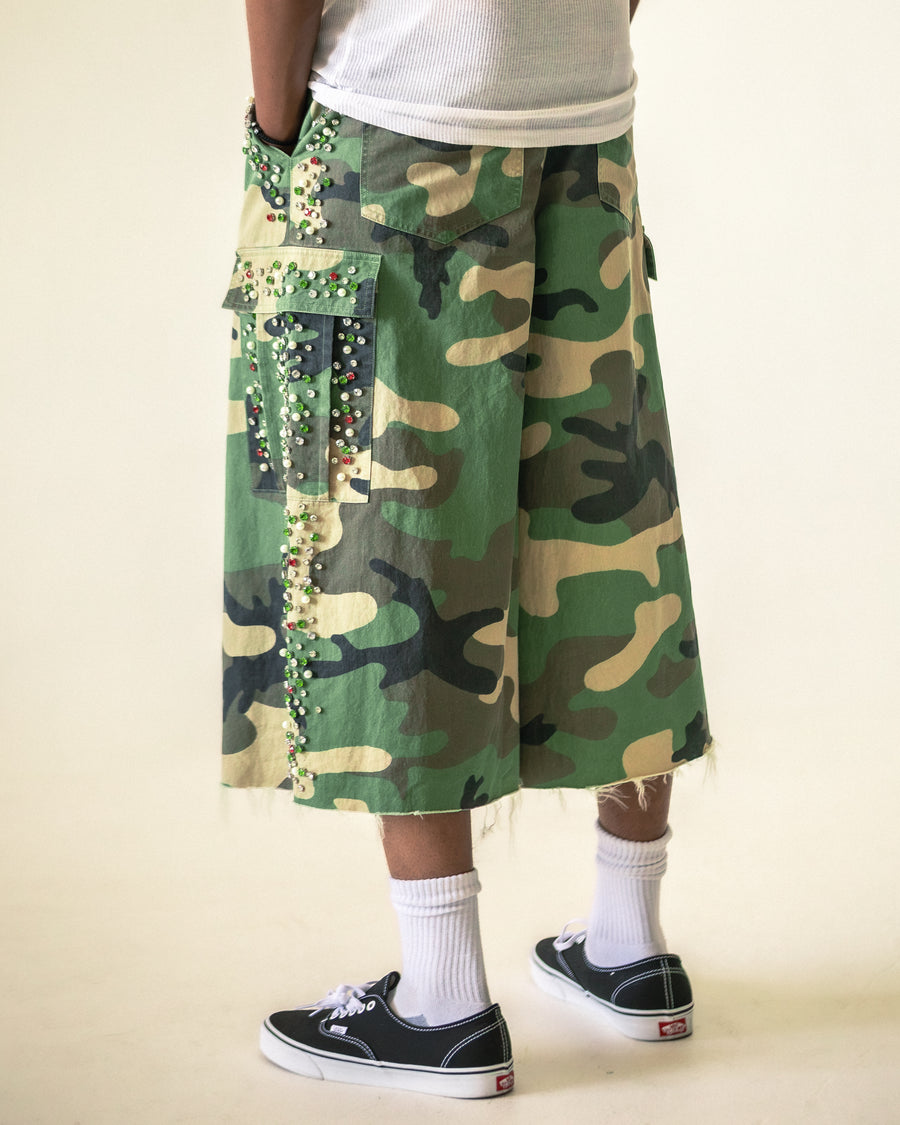 3/4 Gem Camo Shorts