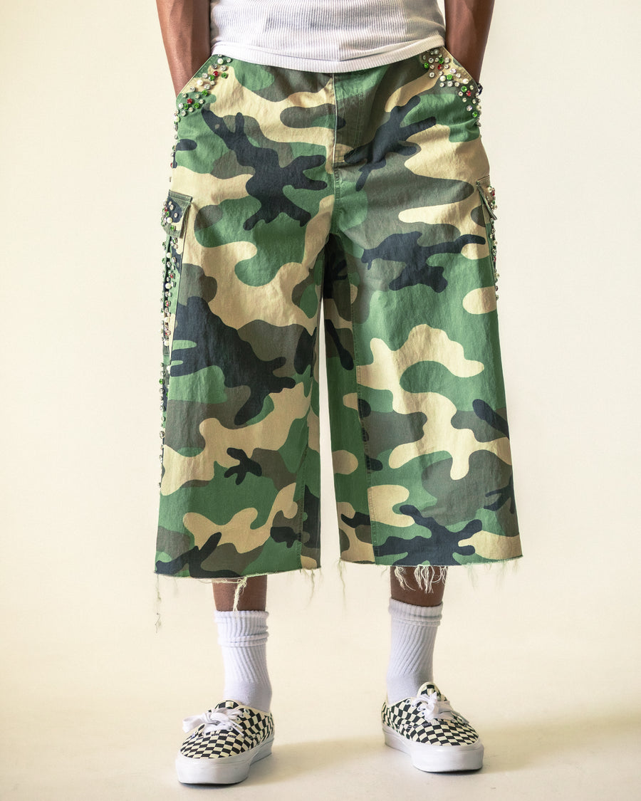 3/4 Gem Camo Shorts