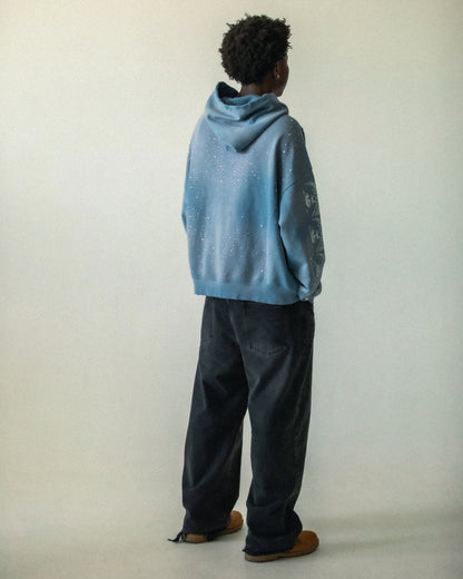 Blue Biker Hoodie