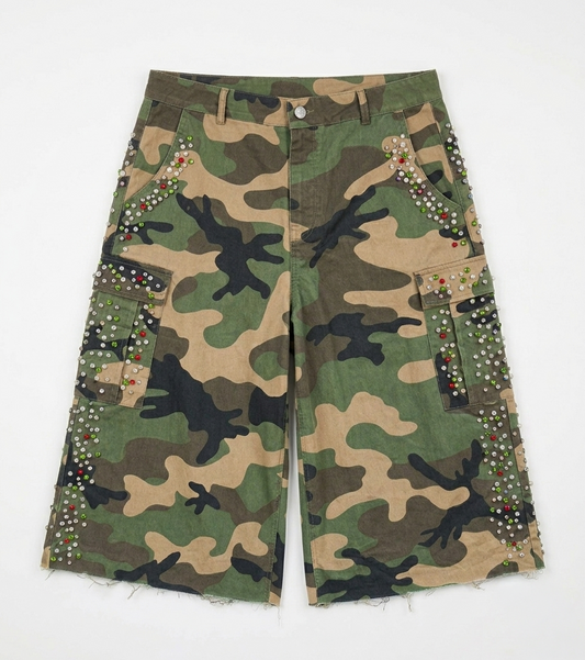 3/4 Gem Camo Shorts